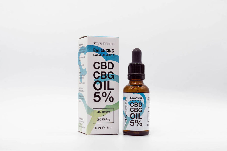 CBD 5% and CBG 5% oil drops - 3000mg potency - 30ml